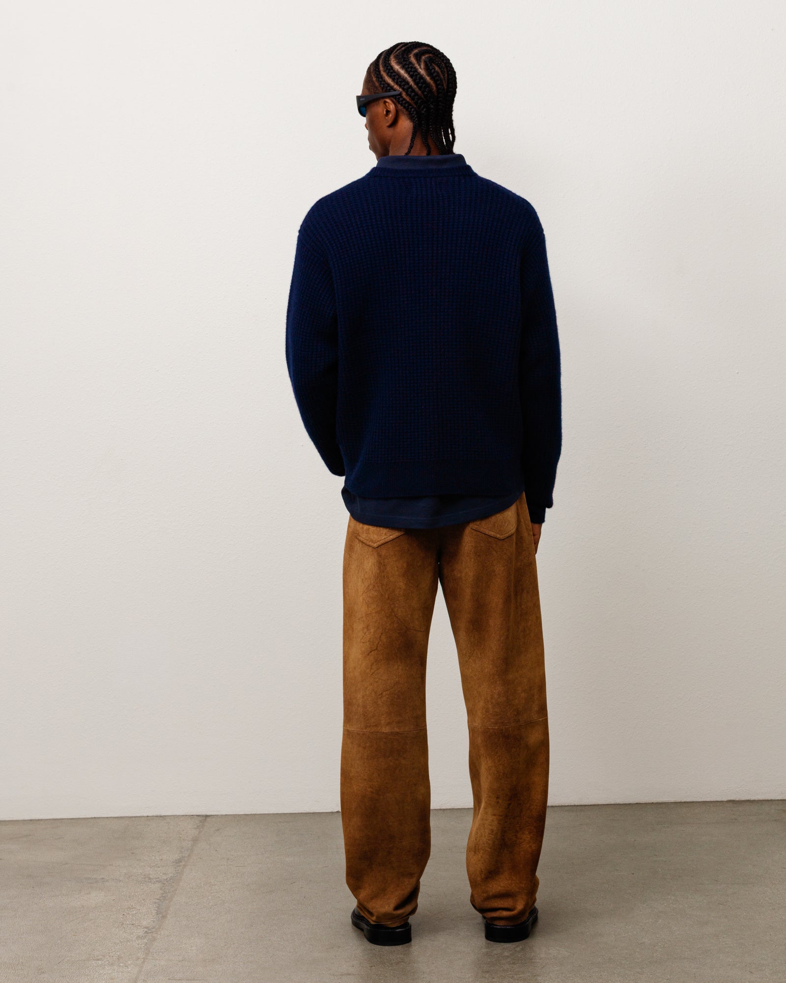 WAFFLE CASHMERE SWEATER