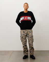 STRIPED HIBISCUS SWEATER