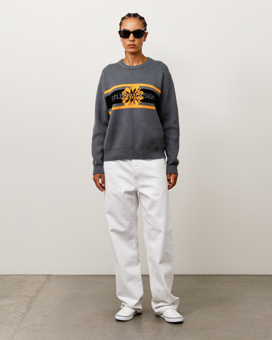 STRIPED HIBISCUS SWEATER