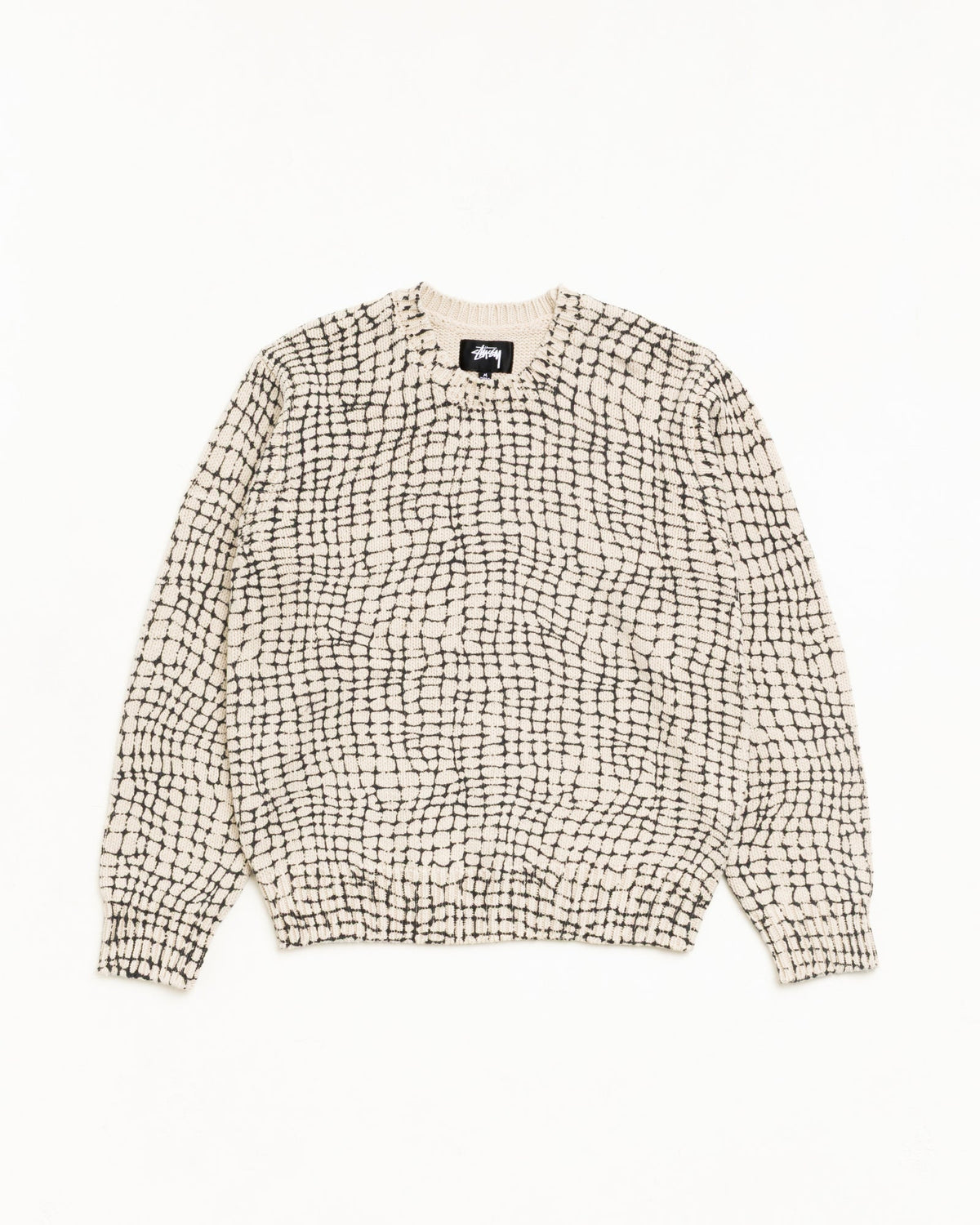 MESH PRINT SWEATER