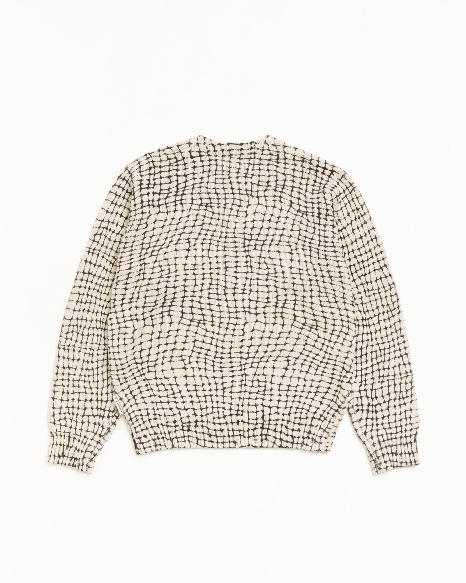 MESH PRINT SWEATER