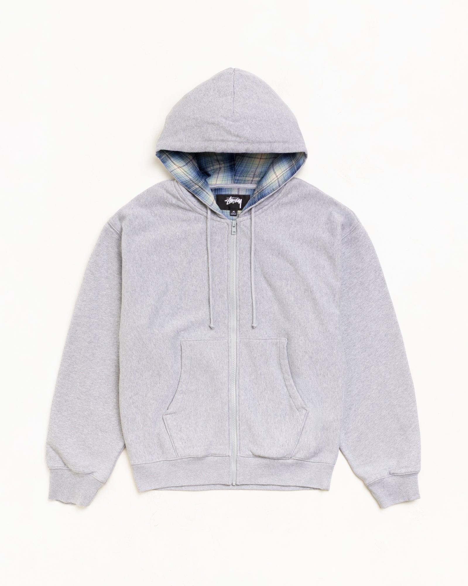 PLAID LINED ZIP HOODIE
